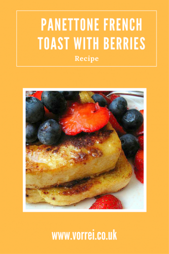 panettone french toast with berries