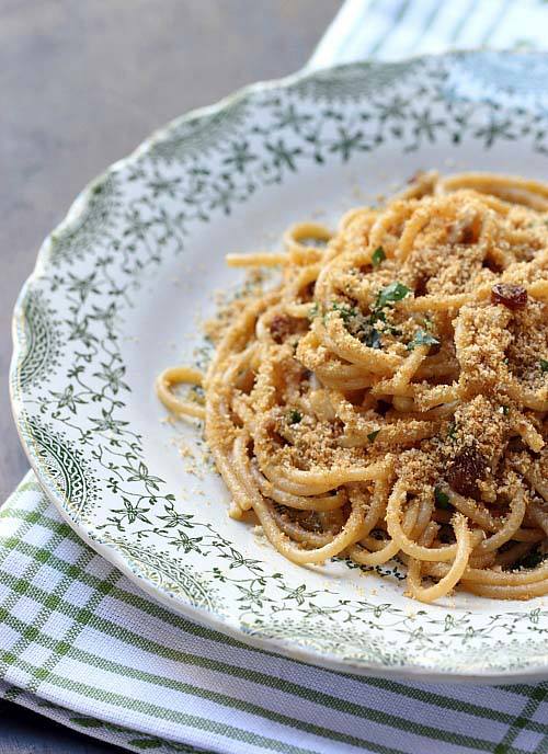 italian recipes: spaghetti ca muddica