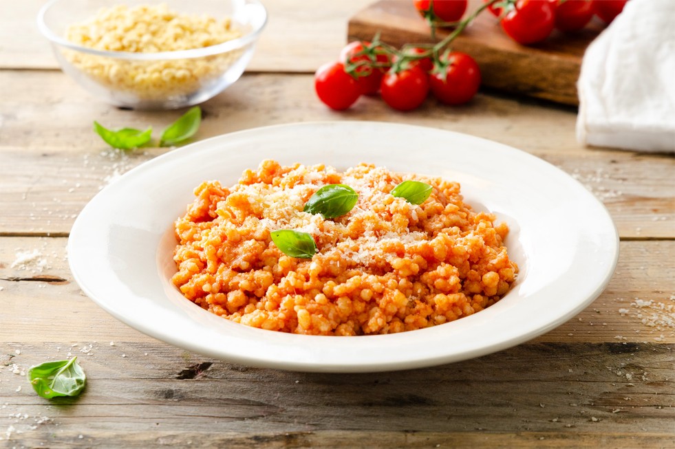 Sardinian Fregola Pasta with Tomato Sauce