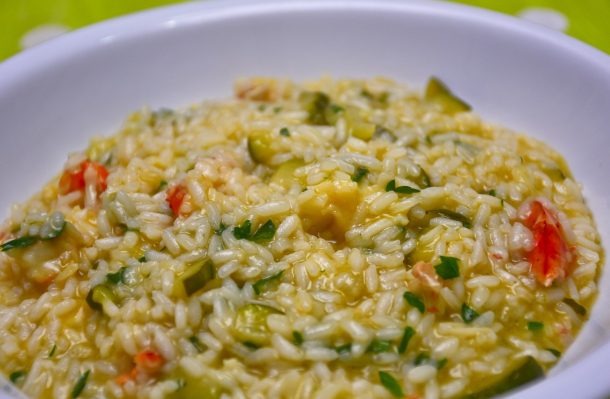 Risotto with courgettes